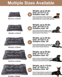 Washable Plush Dog Crate Pad (Gray)