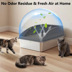 Stainless Steel Litter Box H Super Large Stainless Steel Litter Box, Suitable for Large Cats and Multiple Cats, Non-Sticky, Anti-Leakage, Easy to Clean