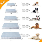 Washable Orthopedic Dog Bed for Large Dogs, XL Waterproof Pet Bed with Egg Crate Foam Strong Support, Machine Washable Cover & Anti-Slip Bottom & Durable Zipper (Gray)