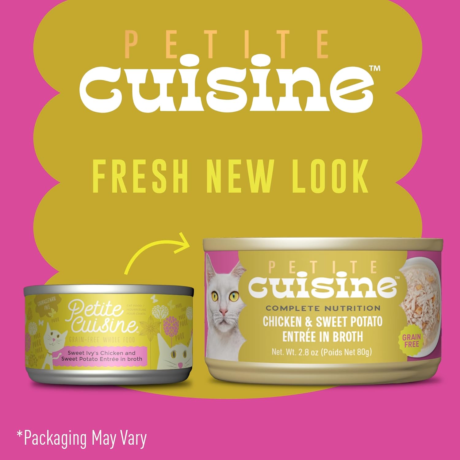 Whole Foods Wet Cat Food, Chicken & Sweet Potato Entree in Broth, 2.8 oz. Can (24 Count)