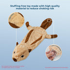 Dog Toys with Soft Durable Fabric for Small, Medium and Large Pets Interactive Toy for Indoor Play, Supports Active Biting and Play - 4 Figures, Small