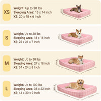 Orthopedic Cuddler Bed for Dogs & Cats (Pink)