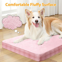 Washable Orthopedic Egg-Crate Dog Bed (Pink)