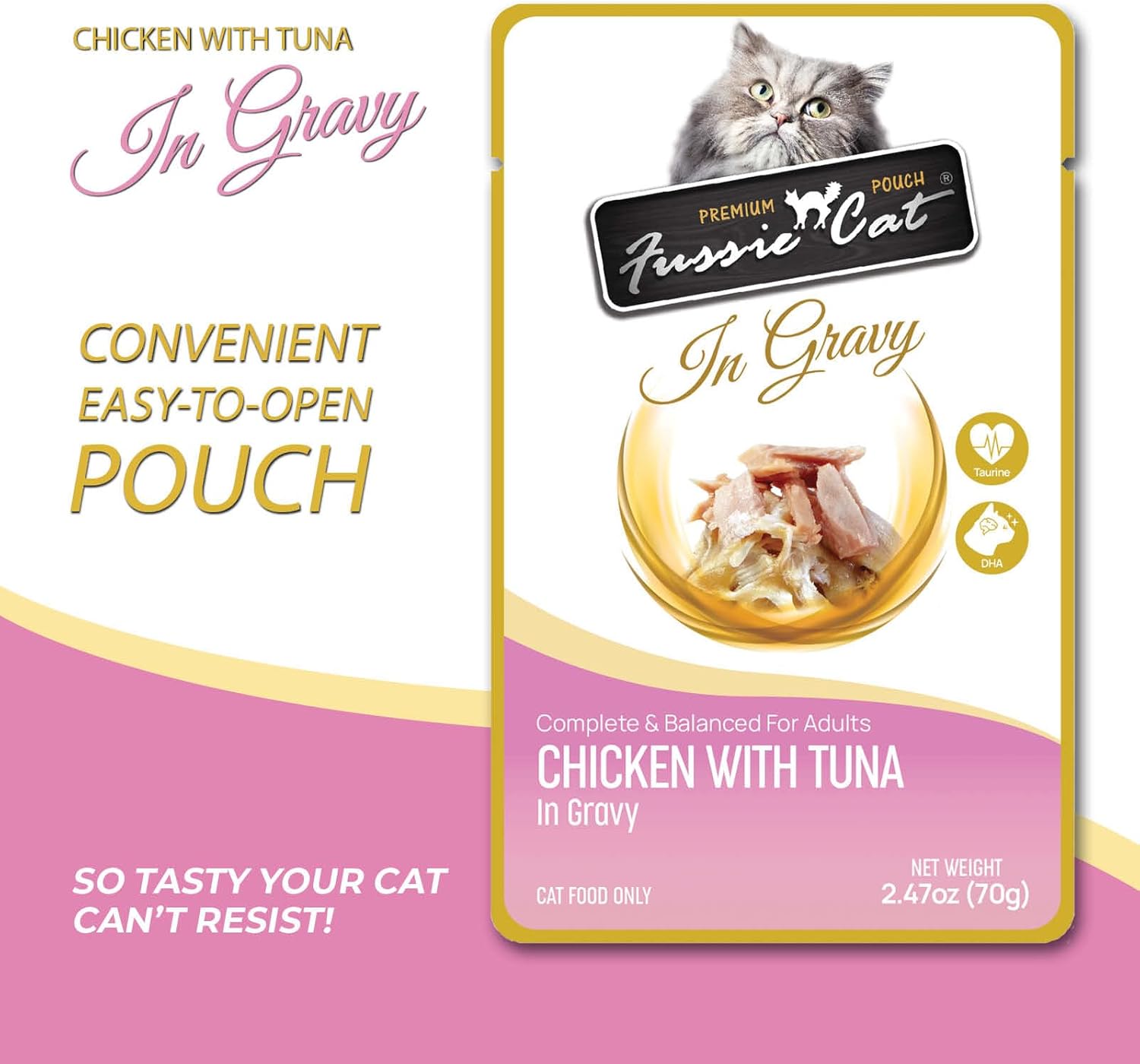 cat Premium Chicken w/Tuna in Gravy 2.47 Oz (Pack of 12)