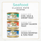 Seafood Classic Pate Collection Grain Free Wet Cat Food Variety Pack - (Pack of 36) 3 oz. Cans