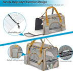 Cat Carrier– Fits Pets Up to 16 lbs, Anti-Collapse Design, Multiple Storage Pockets, Cat Carrier Soft Ideal for Medium Cats, Puppy, Rabbits and Other Small Animals