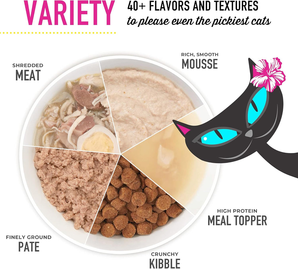 Cat After Dark, Variety Pack, High-Protein and 100% Non-GMO Ingredients, Wet Cat Food for Adult Cats, 5.5 oz. Cans (Pack of 8)