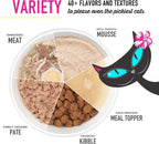 Cat After Dark, Variety Pack, High-Protein and 100% Non-GMO Ingredients, Wet Cat Food for Adult Cats, 5.5 oz. Cans (Pack of 8)