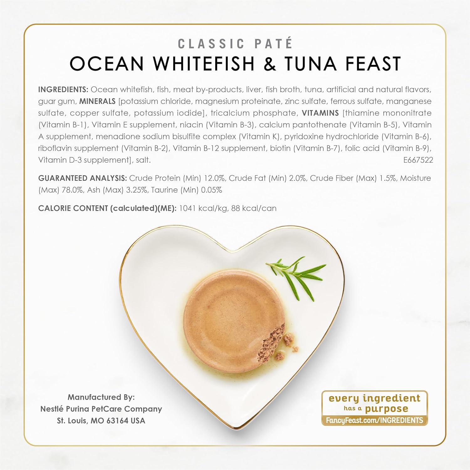 Seafood Classic Pate Collection Grain Free Wet Cat Food Variety Pack - (Pack of 36) 3 oz. Cans