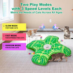 Interactive Cat Toys for Indoor Cats,[Newly Upgraded] Rechargeable Touch Activated Hide and Seek Kitten Toys for Bored Indoor Adult Cats with Fluttering (Green)