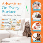 18pcs Interactive Cat Toys for Indoor Cats Suction Cup Cat Toys for Indoor Cats Bird Hunting Slefplay Simulation for Kitten Flying Bird Toy Feather Wand Attachments