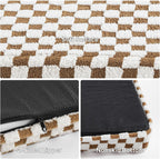 Dog Bed for Medium Dogs, Large Orthopedic Dog Bed with Removable Washable Cover, Cute Modern Plush & Memory Egg Crate Foam Dog Bed(Brown)
