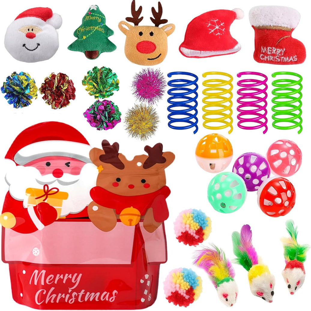Christmas Cat Toy Gift Bag (25 pcs)