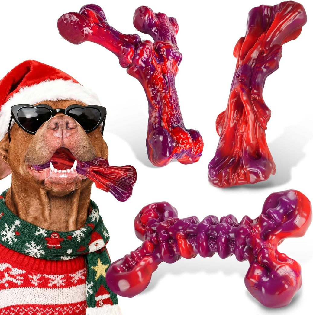 Nylon Chew Bones 3-Pack – Medium & Large Dogs (Beef)