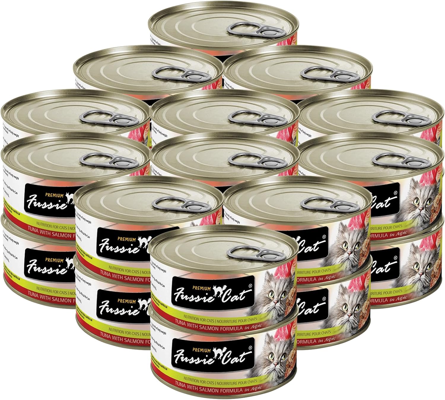 Premium Tuna & Salmon in Aspic Grain-Free Wet Cat Food - 2.82oz Cans - Case of 24 Cans (Tuna & Salmon in Aspic)
