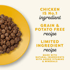 Complete Dry Kitten Food, Grain-Free, Limited and Natural Ingredients, Added Vitamins & Minerals, High Protein, Supports Digestion, Chicken Recipe (4 Pound Bag)
