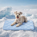 Cooling Mat for Medium Dogs, Q-Max>0.5 Thin Breathable Crate Pad for Pet, Portable Washable Kennel Bed for Summer Active Dog with Chill Cool Soothing Fabric to Rapid Cooling, 29x18, Blue