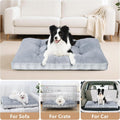 Washable L Dog Bed for Large Dogs with Anti-Slip Bottom, Premium Foam Pet Pad for Crate for Large Medium Small Sized Puppies(Grey)