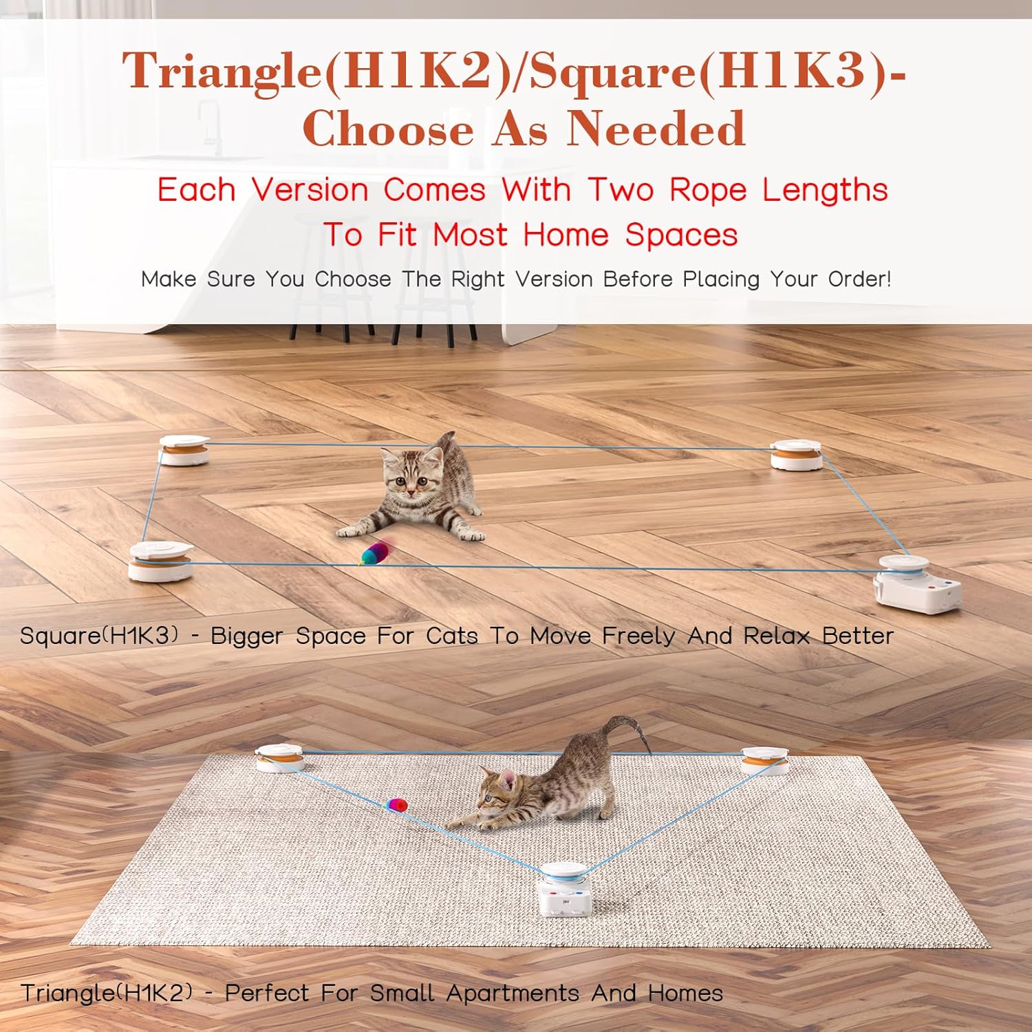 Interactive Cat Toy for Indoor Cats – Automatic Moving & Enrichment Toy for Indoor Cats/Kitten, Auto/Manual Control Cat Treadmill for Exercise & Mental Stimulation, Stimulating Chase Toys