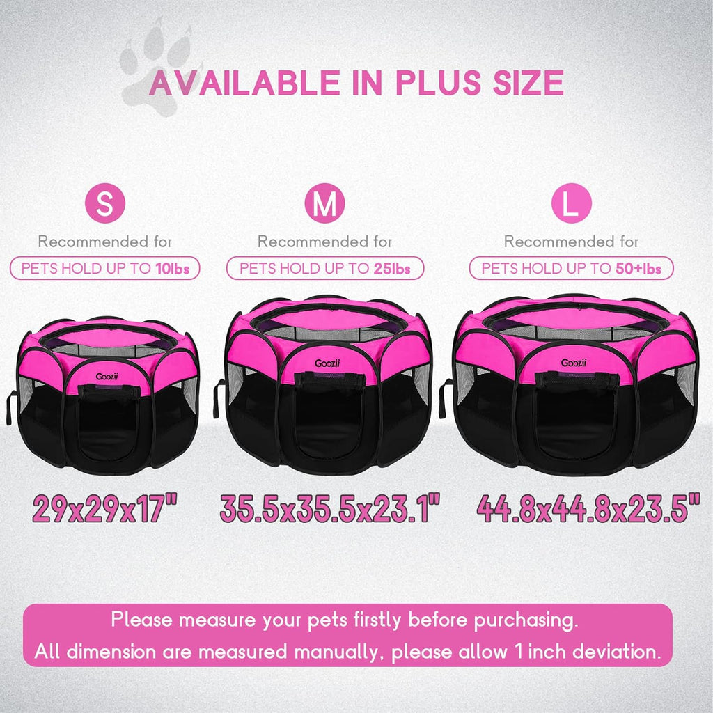 Pet Cat Playpen for Indoor Cats Enclosed, Portable Foldable Dog Playpen Outdoor Tent Crate Cage with Zipper Top Cover Door for Kitten Puppy Outside Rv Car Camper
