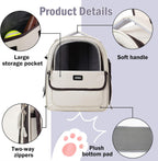 Cat Backpack Carrier for Large Cats up to 15lbs Pet Travel Backpack with Transparent Window Mesh Ventilated Portable Dog Cat Bag for Outdoor Hiking Mochila para Gatos transportadora mascota