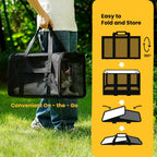 Cat Carrier Bag,Soft-Sided Pet Carriers for Dogs with 4-Sided Mesh,Airline Approved Cat Transport Carrier for Small&Medium Cats Kitten Puppy Up to 15Lb,Collapsible Cat Travel Carrier