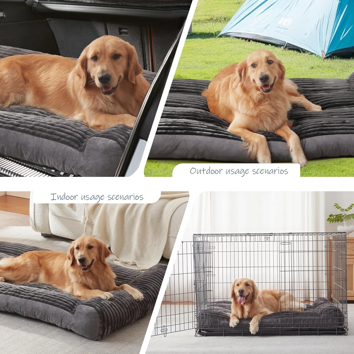 Dog Beds for Medium,Large Dogs Breeds,Sofa Dog Bed with Pillow for Crate Kennel, Super Soft Pet Bed for Support Bolster, Comfortable Pet Couch Bed & Non-Slip Bottom