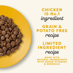 Complete Dry Cat Food, Grain-Free, Limited Ingredient with Added Vitamins & Minerals, Protein, Supports Digestion, Chicken (11 Pound Bag)