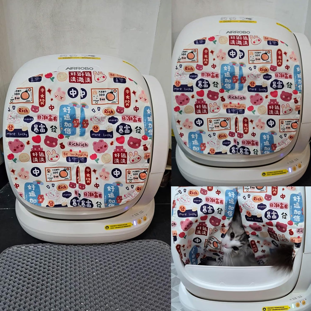 Curtain for Self Cleaning Cat Litter Box,Reduces Cat Litter Bounce, Stops Odors from The Litter Box Self Cleaning