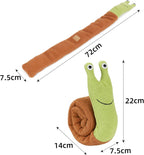 Pet snail molar dog plush toys, dog sniffing training plush toys, interactive educational IQ screaming toys, plush toys for pet activities to relieve stress, suitable for large, medium and small dogs