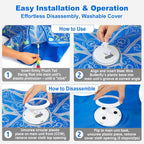Interactive Cat Toys for Indoor Cats,[Newly Upgraded] Rechargeable Touch Activated Hide and Seek Kitten Toys for Bored Indoor Adult Cats with Fluttering (Blue)
