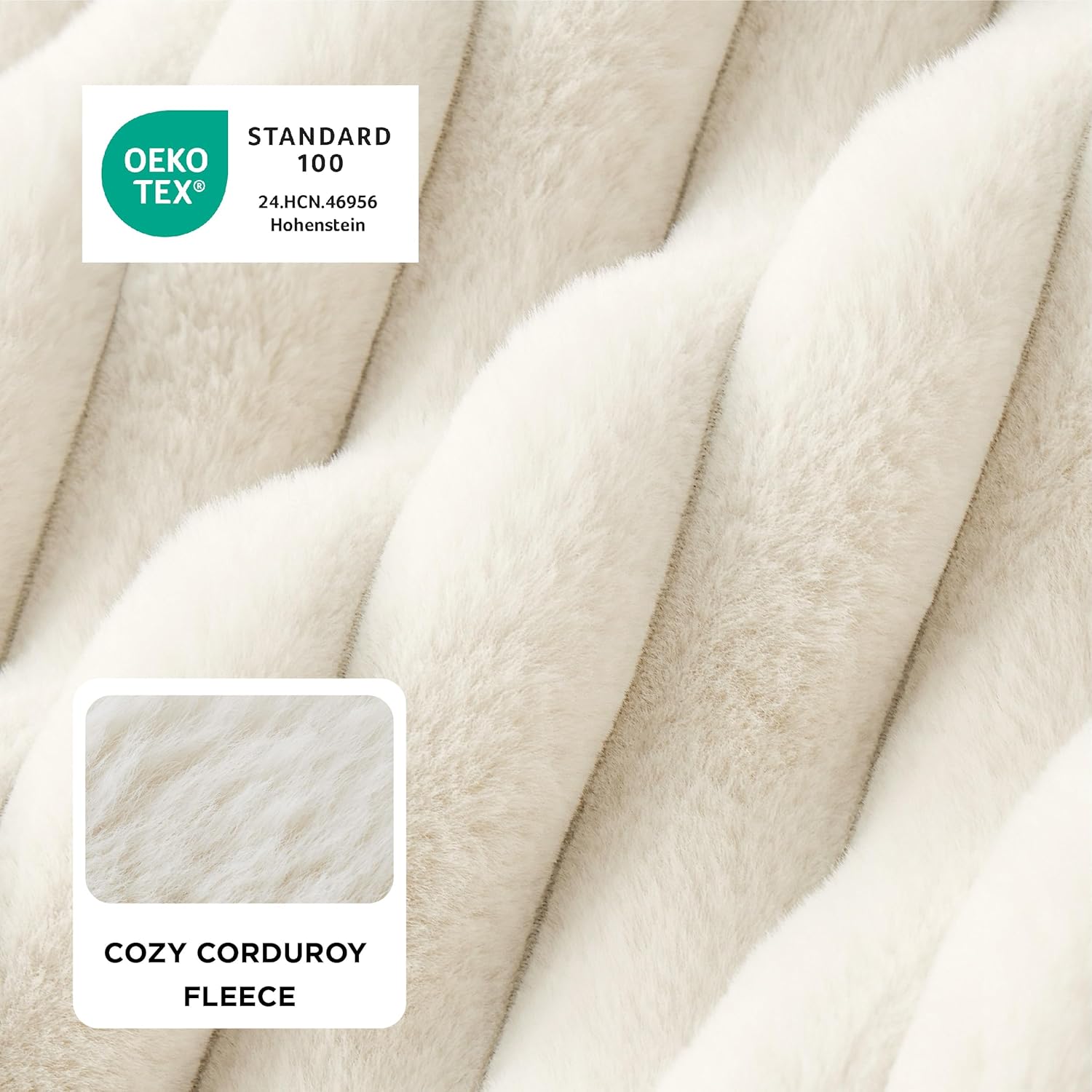 Orthopedic Dog Beds for Extra Large Dogs, Waterproof Memory Foam XL Pet Bed with Sides, Non-Slip and Egg-Crate Foam Big Dog Couch Sofa with Washable Removable Corduroy Cover, Cream