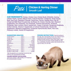 Health Pate Adult Wet Cat Food, Natural, Protein-Rich, Grain Free, 3 Ounce, 24 Pack, (Chicken & Herring)
