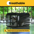 Cat Carrier Bag,Soft-Sided Pet Carriers for Dogs with 4-Sided Mesh,Airline Approved Cat Transport Carrier for Small&Medium Cats Kitten Puppy Up to 15Lb,Collapsible Cat Travel Carrier