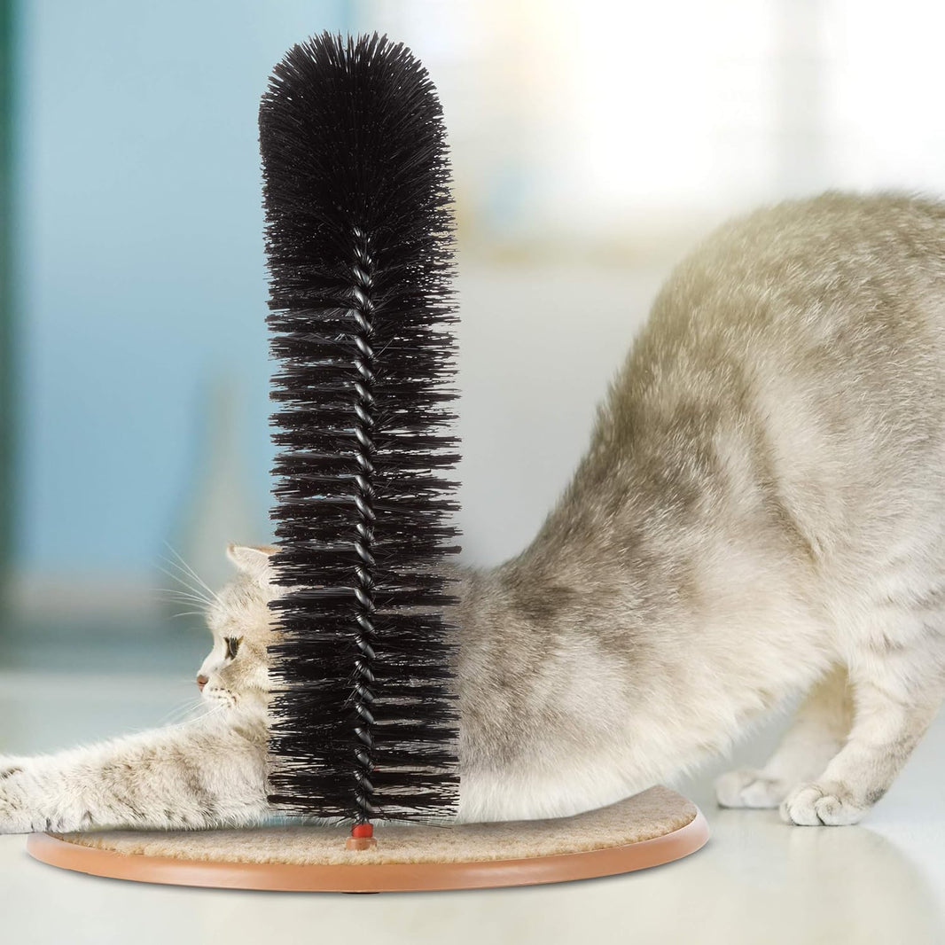Cat Arch Self-Groomer & Scratcher with Carpet Base