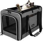 Cat Carrier 18x11x11 Top Load Soft Pet Travel Bag Over 15 lbs, Collapsible Small Dog Puppy Crate 10 Pounds, Small Animal Rabbit Kennel Carrying Case, Kitten Mesh Cage Medium Cat