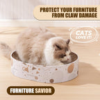 Oval Sturdy Cat Scratching Cardboard Pad Breathable Cat Scratch Pad, Cat Scratching Cardboard for Indoor Cats, Furniture Protecter