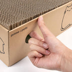 Cat Scratcher, Wide Cat Scratch Pad with Box, 5 Pack, XL Reversible Scratcher Cardboard for Indoor Cats, 17x13x5'' Kitty Bed Scratching Board with Catnip, Convenient Replacement Hole Design