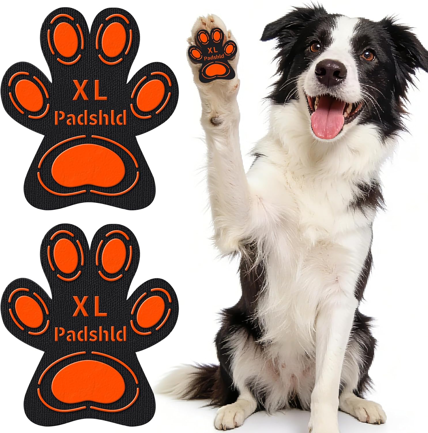 Anti Slip Dog Paw Pads for Senior Dogs - Paw Grips for Hardwood Floors, Enhanced Balance Traction Pads, Breathable Pet Paw Stickers Protectors for Dogs 7 Sets (28 Pcs) XL
