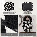 Large Dog Beds Large Sized Dog, Rectangle Washable Orthopedic Pet Bed with Removable Zipper Cover, Cute Soft Calming Puppy Pet Bed with Jacquard Shaggy Plush & Non Skid Bottom
