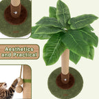 Cat Scratching Post for Indoor Cats and Kitten - 35.43" Tall Cat Scratching Post with Sisal Rope,Palm Tree Cat Scratch Post with Hanging Ball