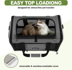 Cat Carrier 18x11x11 Top Load Soft Pet Travel Bag Over 15 lbs, Collapsible Small Dog Puppy Crate 10 Pounds, Small Animal Rabbit Kennel Carrying Case, Kitten Mesh Cage Medium Cat