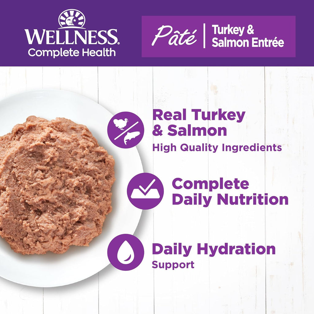 Health Pate Adult Wet Cat Food, Natural, Protein-Rich, Grain Free, 3 Ounce, 24 Pack,  (Turkey &Salmon)