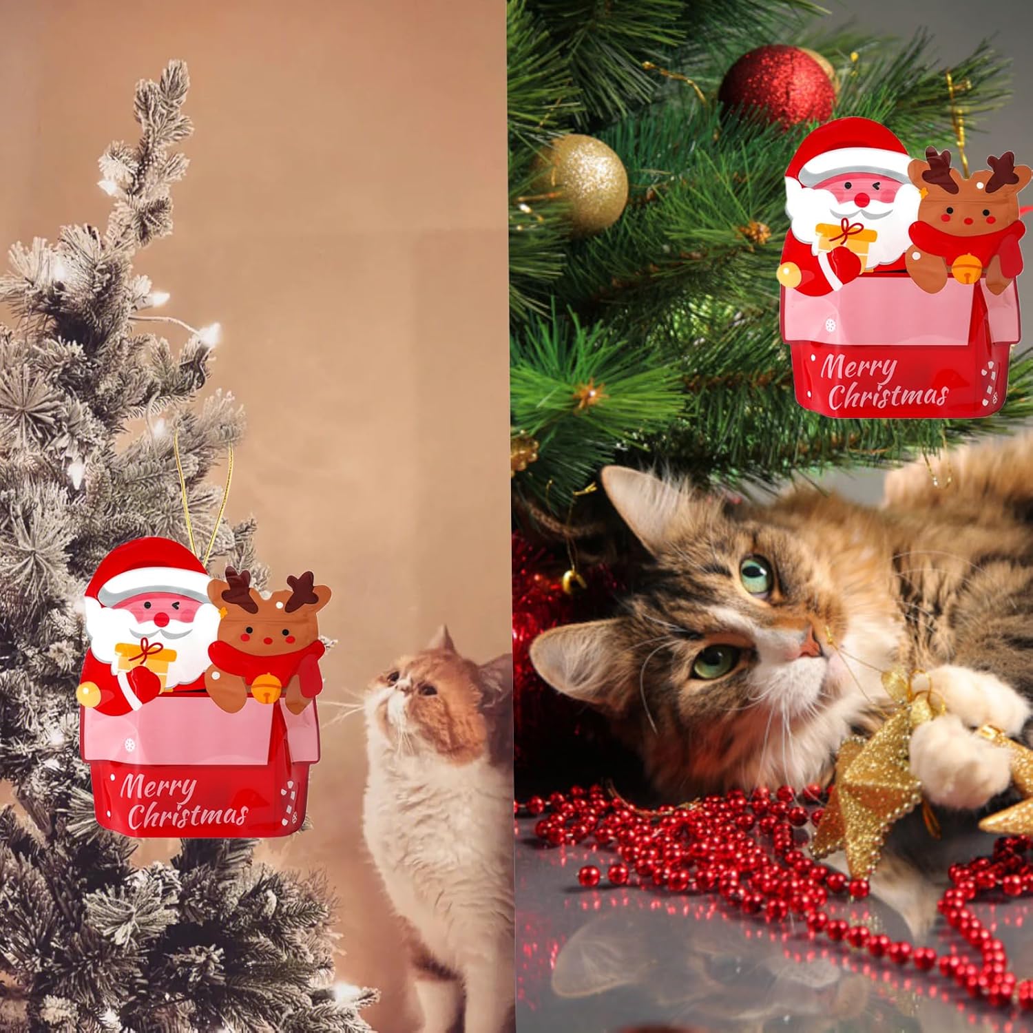 25 Pack Christmas Cat Toy, Kitten Toy Bag Set Assorted with Cat Spring Toy, Cat Ball Toy, Crinkle Cat Toy, Mouse for Cats Interactive Play