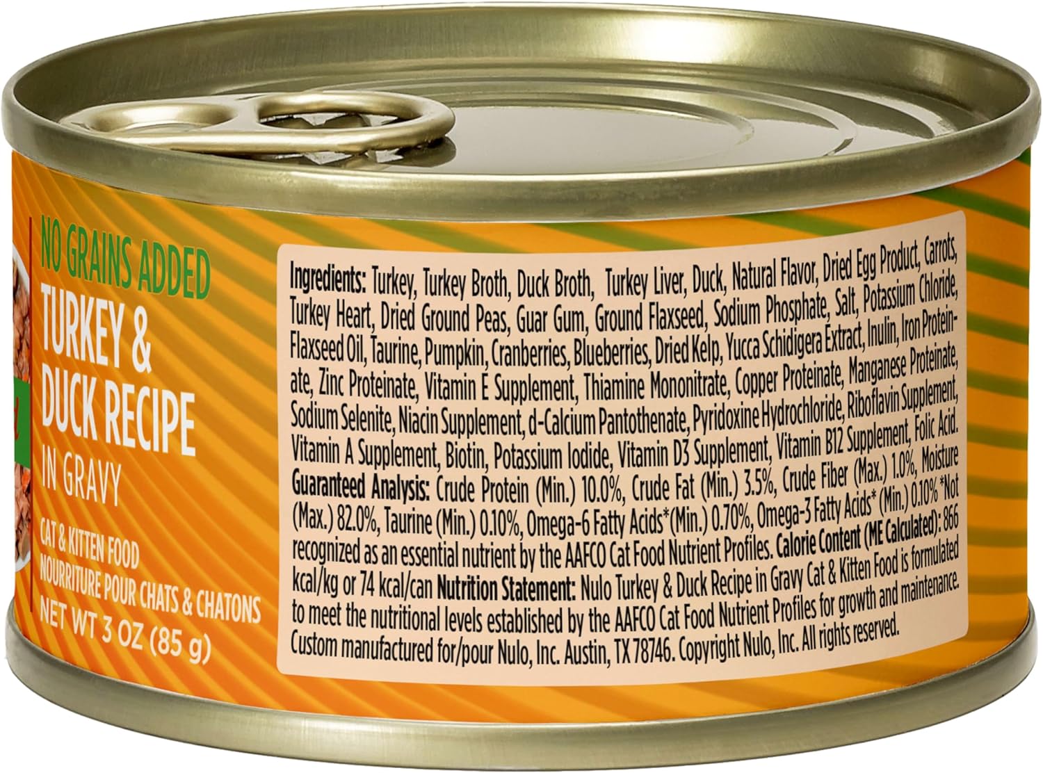 Turkey & Duck Grain-Free Minced Wet Canned Cat Food, 3 Ounce (Pack of 24)