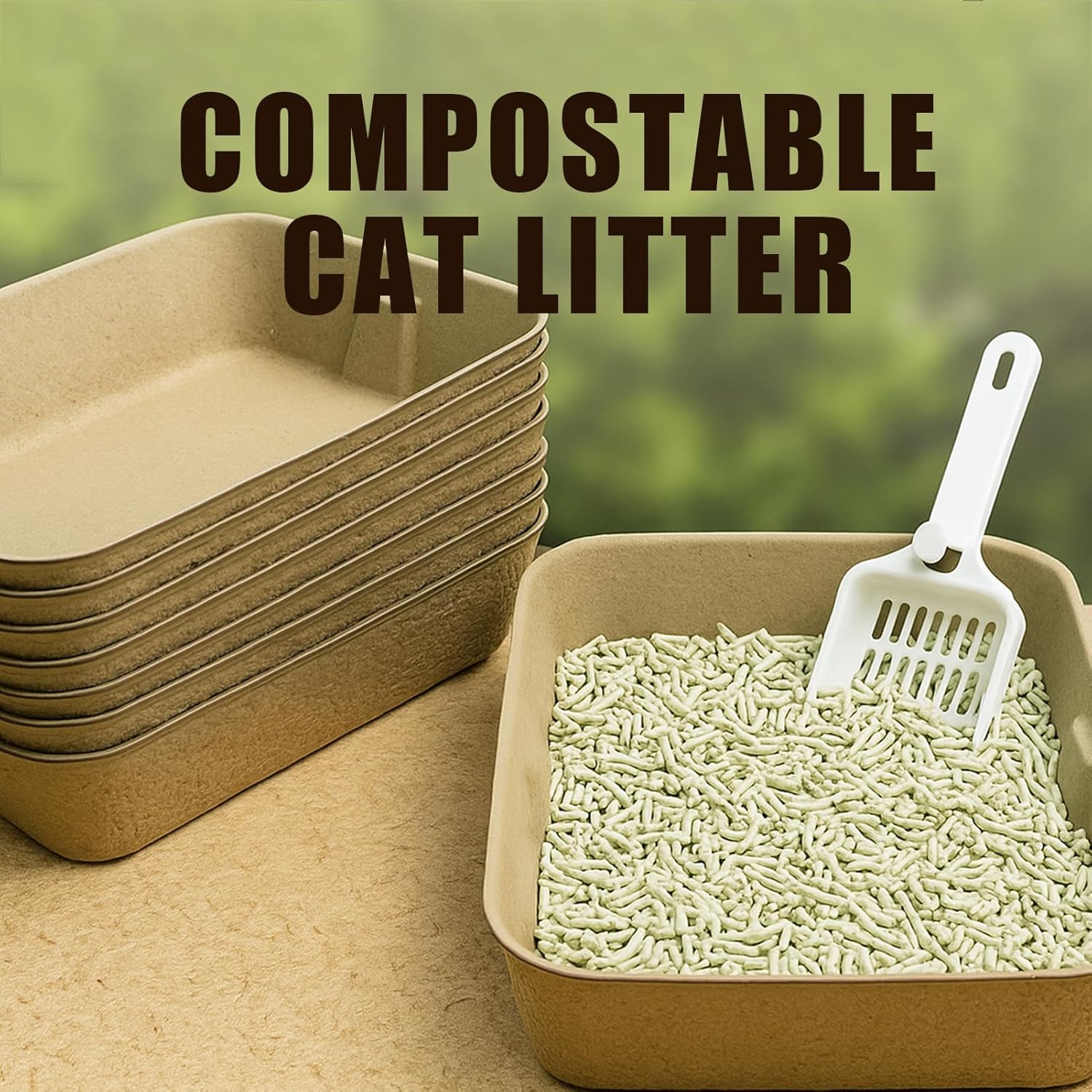 Disposable Litter Boxes for Cats, 6 Pack Cat Litter Trays for Travel, Temporary Use, or Liner – Leak-Proof, Eco-Friendly, Easy Clean-Up