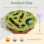 Interactive Cat Toy Puzzle Toys for Indoor Cats Felt Maze Box Kittern Toys Pet Cat Games Self Play Fun Exercise Hide Seek Moving Cat Toy for Bored Cats Encourages Hunting Instincts