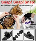 Cat Harness and Leash for Walking Escape Proof Soft Adjustable Cat Leash Breathable Comfortable Vest Easy to Wear Kitten Harness for Outdoor Travel Black