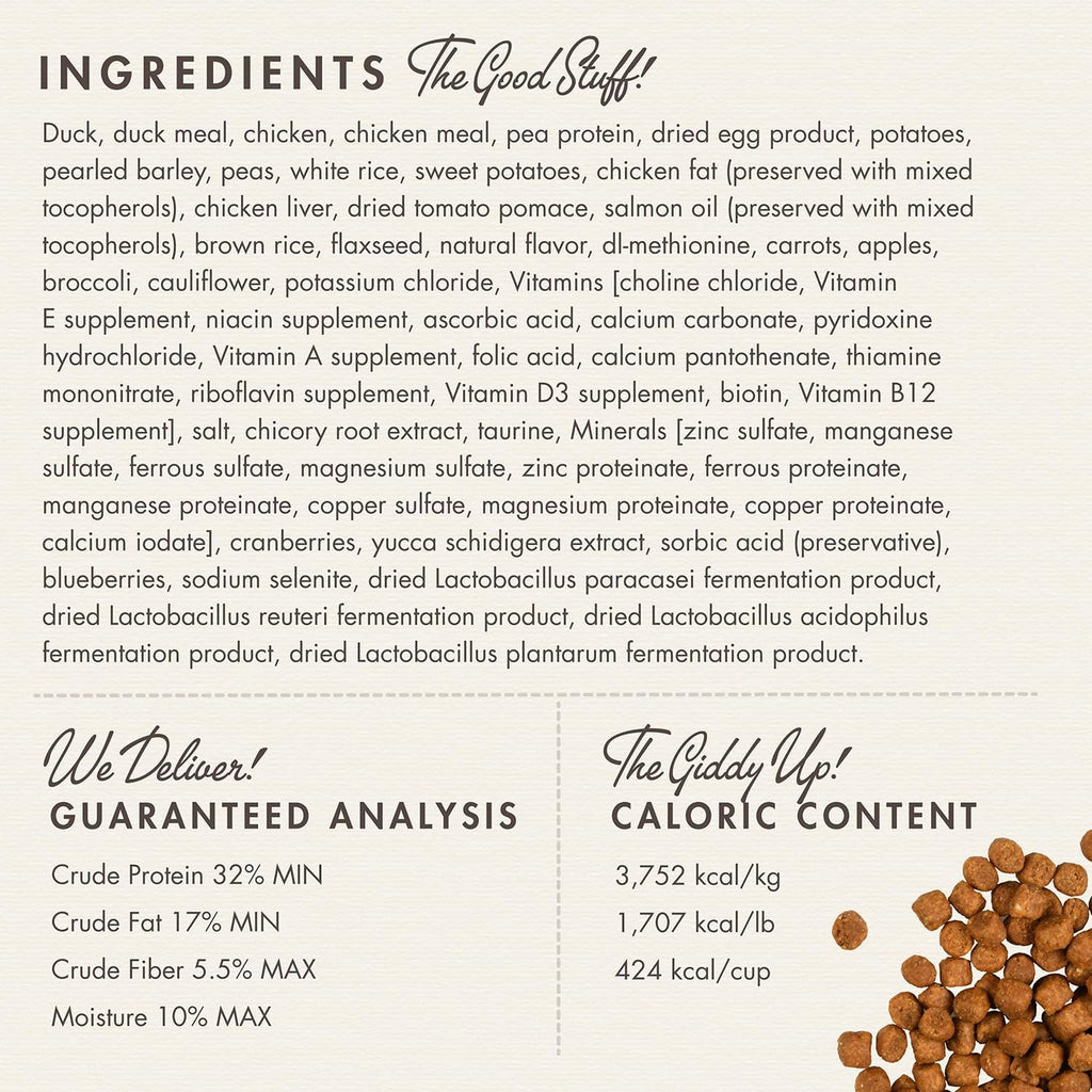 Nutritionals Duck A La Veg Cat Food - Premium Dry Cat Food - Duck Recipe - 4 lb