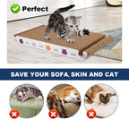 Cat Scratcher Cat Scratching Board - Foldable - Triangle, 6 Usable Sides Scratchers for Indoor Cats, Durable Recyclable Cats Cardboard Vertical